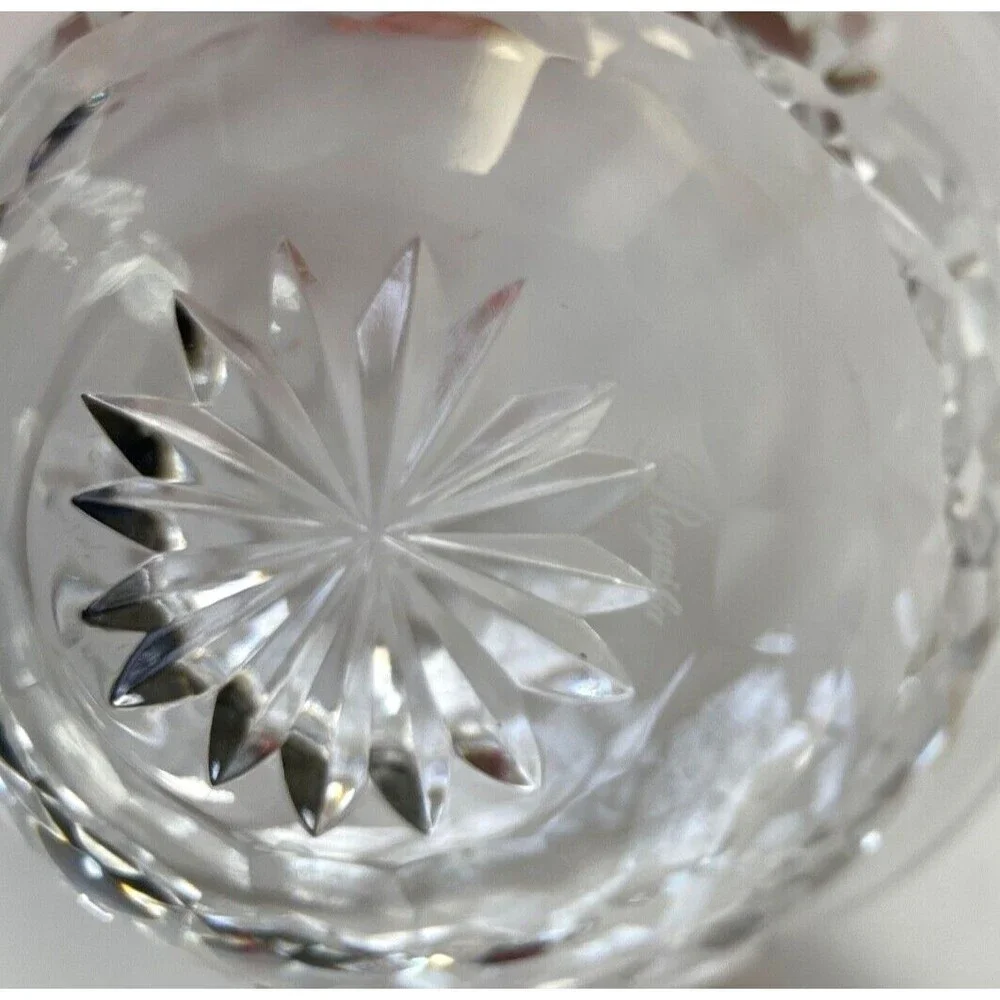 Rogaska Heavy Crystal Bowl Etched Accents 7